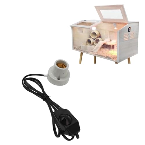 Gonetre Reptile Ceramic Heat Lamp Holder Professional E27 Socket Reptile Heat Light Fixture Holder for Lizard Tortoise Premium Ceramic Material Long Service Life (US Plug 120V)