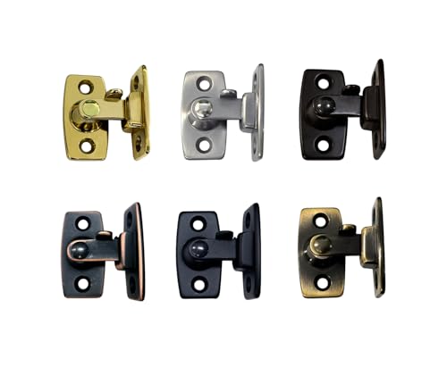 QCAA Heavy Forged Solid Brass Door Latch, 90 Degree Right Angle Door Latch Buckle for Doors & Windows, Small, 1.75", Oil Rubbed Bronze, 2 Pack, Made in Taiwan - color: ORB-1.75", size: 2 Pack