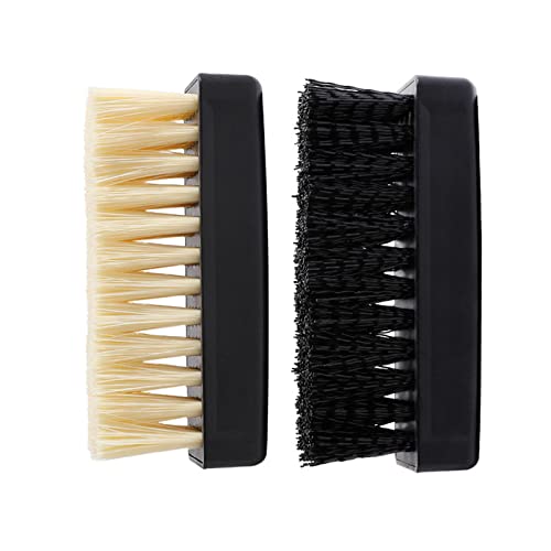 GUZI 2Pcs Professional Cleaning Shoe Brush Plastic Soft Brush Hard Brush Household Cleaning Set Shoe Care Leather Care Shoe Brushes for Cleaning