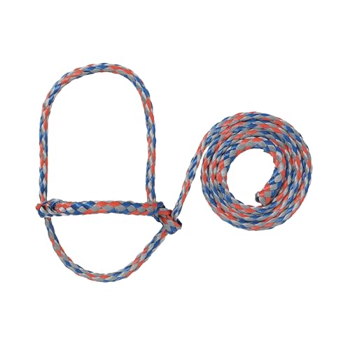 Weaver Livestock Braided Poly Rope Halter, 3/8" x 10" Modern, Adjustable, Soft Braid Sheep Halter, Livestock Equipment for Sheep, Goats - size: 3/8"X10'