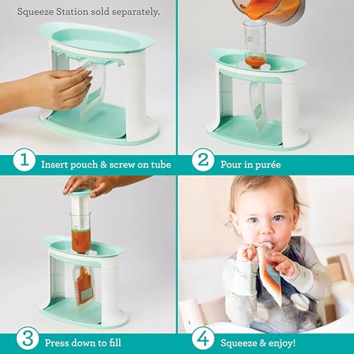 Infantino Reusable Squeeze Pouches, BPA-Free, 3.5 oz, 25-Pack - style: Reusable Pouches