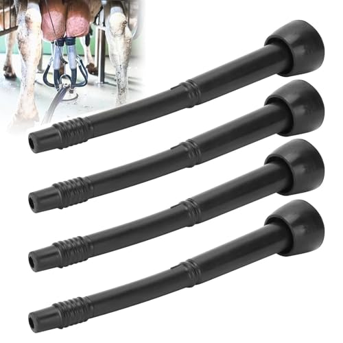 4 Pcs Milking Machine Liners,Black Milk Liner Soft Silicone Teat Cup Liners for Livestock Breeding Industry Cow Milking Machine
