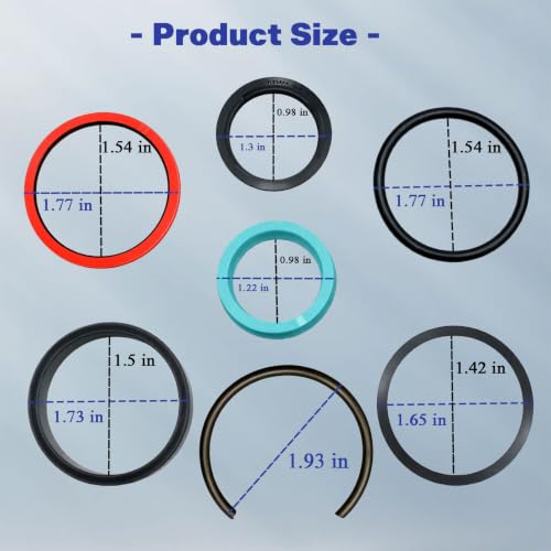 Bucket Cylinder Hydraulic Seal Kit 9600671 Fit for Ford New Holland | 7108 Series 48''Manure Fork Bucke;7308 Farm Loader,L130 Case I H Front Loader,Replace 9616371
