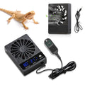 2 PCS Reptile Ventilation Fan with Thermo-Hygrometer | Air Circulation Fan for Terrariums, Enclosures & Aquariums | Quiet Cooling & Ventilation System