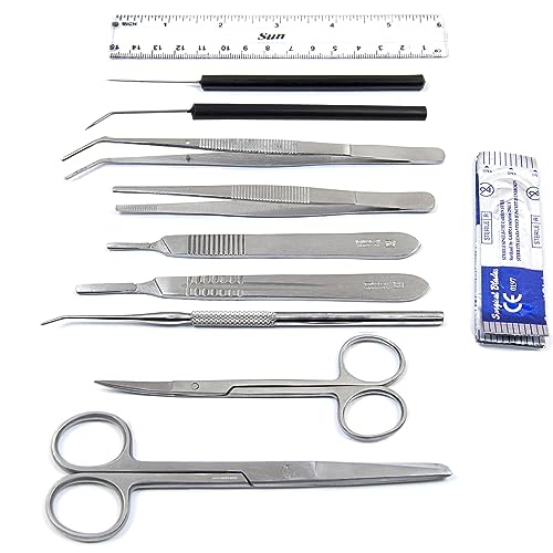 Dissection Kit for Biology Lab & Anatomy - Stainless Steel Scalpel Knife Set for Medical & Veterinary Students, KIT3-10 Pcs - style: KIT3 - 10 Pcs