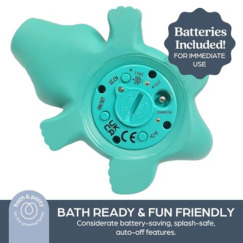 Dreambaby Floating Crocodile Bath Thermometer - Water Temperature Monitoring for Newborns, Infants, Toddlers - Croc Toy with Fahrenheit Display | Instant Digital Water & Room Temperature - Fun Floating Turtle Toy - Helps Monitor Bath Water Temperature - c