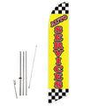 GLOBAL ADVERTISING SOLUTIONS Auto Repair Feather Flag Eye Catching Banner Sign for Business and Marketing Complete Set with 15 ft Pole Kit and Ground Spike (Auto Services) - style: Auto Services