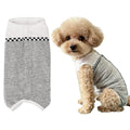 Dog Surgical Suit - Recovery Onesie for Dogs After Surgery, Spayed Female/Male Puppy, Breathable Anti-Lick Clothes, Alternative to Cone(Grey and White-XXS) - color: grey and white, size: XX-Small