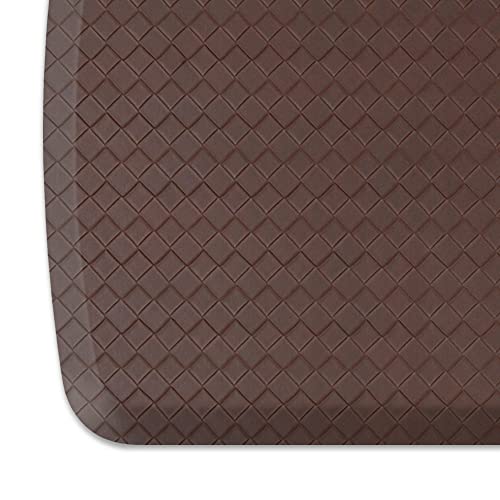 GelPro Elite Premier Gel & Foam Anti-Fatigue Kitchen Floor Comfort Mat, 20" x 48", Basketweave Truffle - color: Basketweave Truffle, size: 48"L x 20"W x 0.8"Th
