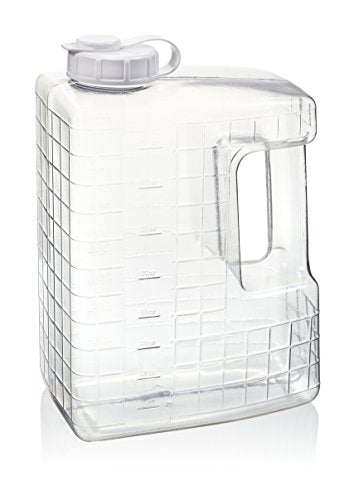 Arrow 1 Gallon Jug for Cold Drinks - Clear View Plastic Refrigerator Bottle with Cap & Easy-Pour Spout - Graduated Markings - Ideal for Water, Iced Tea, Juice & Milk - BPA Free - Made in USA - size: 1 Gallon (Pack of 1)