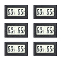 6 Pack Mini Indoor Temperature Humidity Meter Gauge Thermometer Hygrometer | LCD Display Fahrenheit (℉) for Humidors Greenhouse Garden Cellar Jars Closet