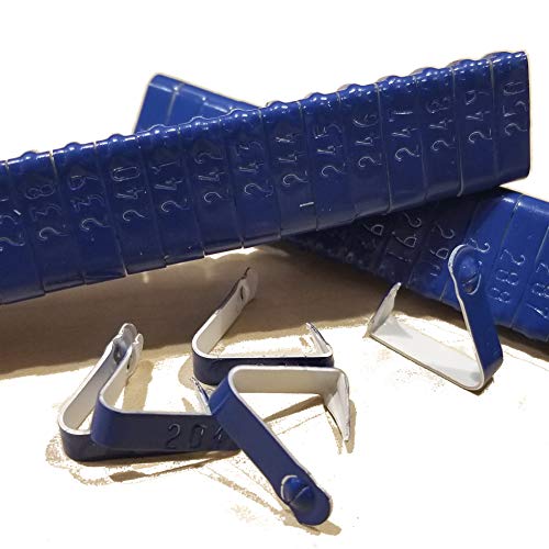 Jiffy Wing Bands Numbered - NOT Stamped Aluminum Chicken Pheasant Poultry Duck Wing Identification Tags (100, Blue) - color: Blue