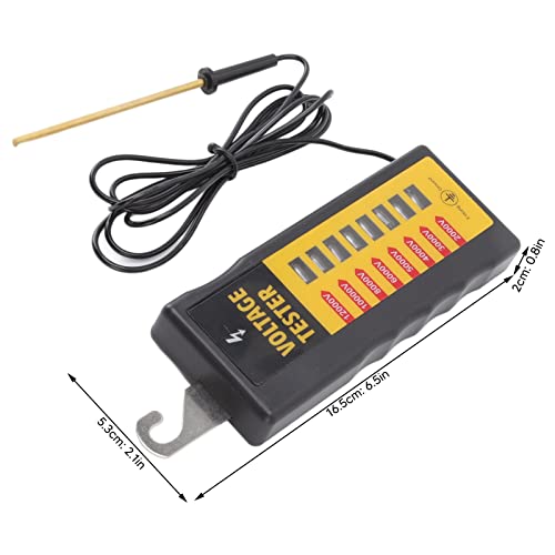 Electric Fence Voltage Tester, 8 Neon Lights Digital Electric Fence Tester Fault Voltage Meter 12KV PortableFence Fault Finder for Farms Livestock