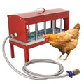 Automatic Chicken Waterer, Multi-Side Drinking Holes and Detachable Legs | Stainless Steel Large Chicken Drinker with Float Valve,Easy Clean Poultry Water Dispenser for Chicken Coop Duck Pigeon,Goose