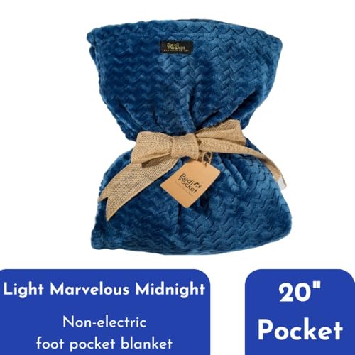 50"x70" Marvelous Midnight Foot Pocket Blanket Plush Fleece Non-Electric - color: Light Marvelous Midnight