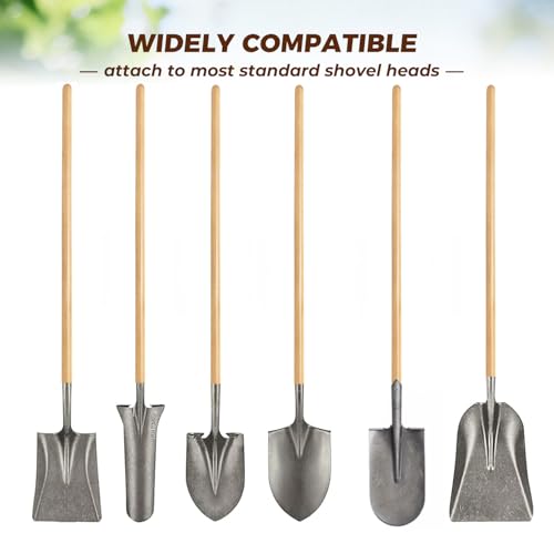 55 Inch Black Locust Shovel Handle Replacement - Extra Long Hardwood Handle for Shovel, Rake, Hoe, Pitch Fork, Digging Fork & Broad Fork Garden Tools,1.4inch Diameter（2pcs