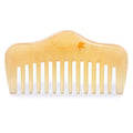 Wide Tooth Hair and Beard Comb, Mini Sheep Horn Comb | No Static, Pocket Size, Detangling, Scalp Massage, Grooming, Wet, Dry, Curl, Hair Brush, for Men and Women
