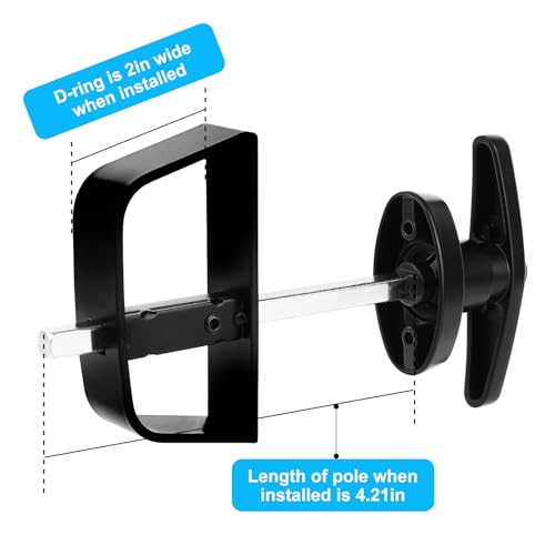 Shed Door Latch, Safe and Durable, Premium Shed Locks with 4 Keys, Widely Use, T-Handle Lock Kit for Storage Barn, Chicken Coops, Camper, Easy to Install, 4½" and 5½" Stem - size: 4-1/2 Inch Stem