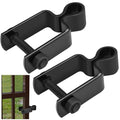 Dansydaisy 2 Pcs 1-1/2" x 1-1/2" Square Post Female Gate Hinges,Black | 5/8'' Pintle Square Chain Link, Galvanized Fence Gate Post Steel Hinge with Bolt and Nut, Repairing and Replacing Fence Gate - color: Black, size: 1-1/2'' X 1-1/2''