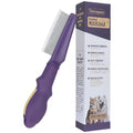 Pet Comb for Dogs & Cats with Long & Short Stainless Steel Metal Teeth For Shedding and Tangles, Non-Slip & Anti-Static Rubber Handle, Safe & Gentle Pet Grooming Comb - size: Pet Grooming Comb