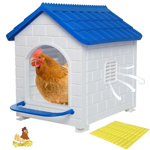 Nesting Boxes for Chicken, Plastic Single Compartment Chicken Nesting Box | for Laying Eggs for Hens, Ducks and Poultry - Blue - color: Blue