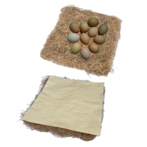 8-Piece Chicken Coop Nest Pad Set Soft and Comfortable Coconut Fiber Pads 13“ x 13” Ideal for Chicken Coops, Rabbit Cages, and Reptile Enclosures Pet Cage Nesting Pads