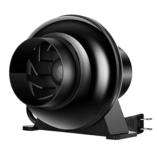 VIVOSUN D4 4" AC Motor Inline Fan, 195 CFM for Ventilation | Exhaust Booster Fan for Grow Tent, Attic, Basements or Kitchen, Hydroponics - size: 4 Inch, style: Basic