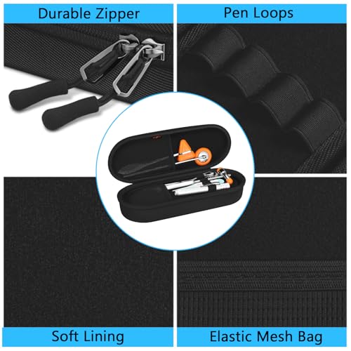 Stethoscope Case for 3M Littmann Classic III, Lightweight II S.E, Cardiology IV Diagnostic, MDF Acoustica Stethoscopes - Travel Hard Carrying Bag for Doctor & Nurse Accessories (Black) | Lightweight II S.E., MDF Acoustica, Hard Carrying Bag, Doctor Nurse