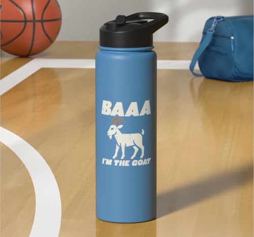 Halloween Baaa Im The Goat Funny Costume Men Women Kids Stainless Steel Insulated Water Bottle - color: Light Blue