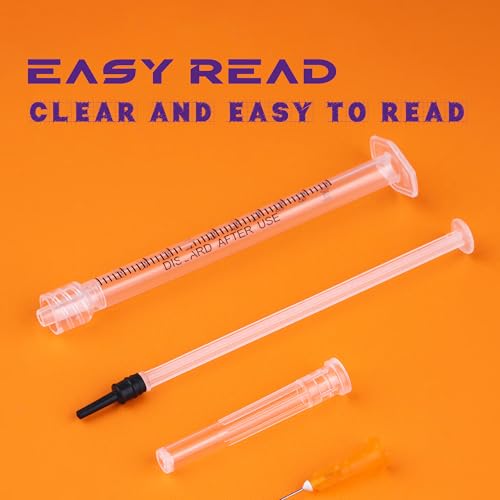 1ml Syringes with 25G 1 Inch Needles Luer Lock Syringe and Needle for Liquids, Individually Wrapped, Pack of 100 - size: 1ML-25G 1"