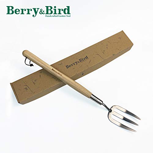 Berry&Bird Garden Hand Fork, 22.6 In Long Handle Stainless Steel Weed Fork - size: Hand Fork