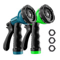 Besiter Garden Hose Nozzle Sprayer 10 Watering Patterns Spray Nozzles Heavy Duty Hose Head Lightweight Hose Attachment 2 Pack Bluegreen - color: Blue Green