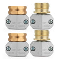 Oversized 2 Sets Hose End Mender Kit Male and Female, Aluminum Water Hose Repair Connector for 5/8" and 3/4" Garden Hoses - style: Mender-2 Set