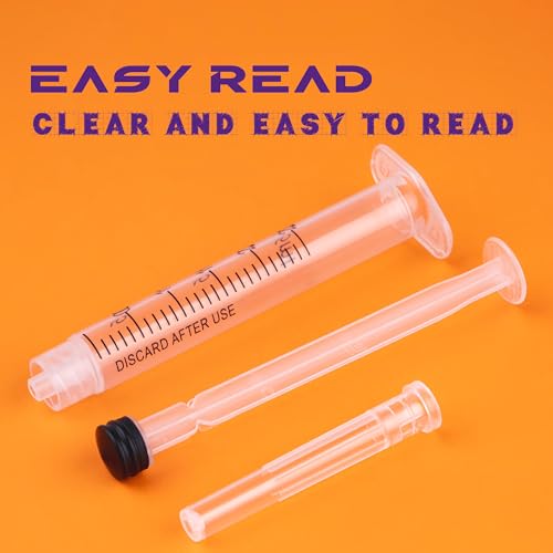 2.5ml Syringes with 25G 1 Inch Needles Luer Lock Disposable Syringe for Liquids, Individually Wrapped, Pack of 100 - size: 2.5ML-25G 1"
