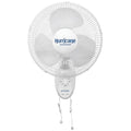 Hurricane Supreme 90-Degree Oscillating Wall Fan, 3 Speeds, White - 12in | Quiet Operation - Wall Mount Corded Electric Air Cooling Unit with Adjustable Tilt & Pull Cords for Home, Garage & Workshop - style: 12" Supreme
