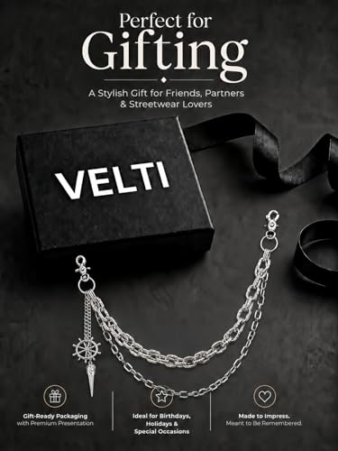 Layered Wallet Chain, Pants Chain for Men and Women | Layered wallet and pants chains for men and women to style jeans with punk, Y2K, biker, and streetwear looks. - color: Classic Silver - Heavy Double