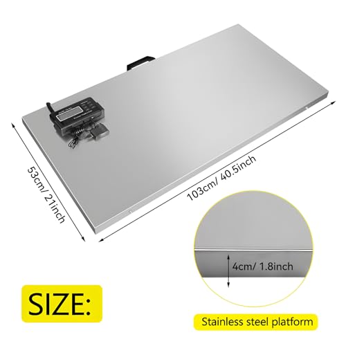 1100Lbs x 0.2Lbs Digital Livestock Scale Large Pet Vet Scale Stainless Steel Platform Electronic Postal Shipping Scale for Heavy Duty Large Dog Hog Sheep Goat Pig Sheep Scale