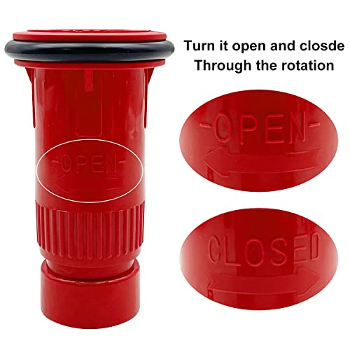 SAFBY Fire Hose Nozzle Thermoplastic Fire Equipment Spray Jet Fog (1" NPSH/NPT) - color: Red, size: 1 inch NPSH