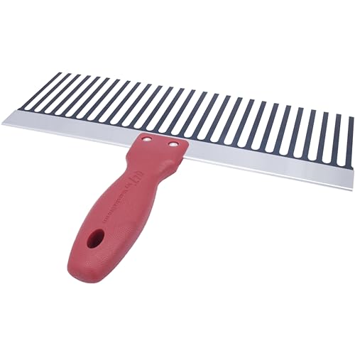 MARSHALLTOWN Scarifier, 12 Inch, Lightweight Steel, Plaster Tool | 1/4 x 3 Inch Flexible Blue Steel Tines, Soft Grip Handle, Scratch and Key Plaster Undercoat, Topcoat Bonds Tightly, 723 - size: 12 Inch