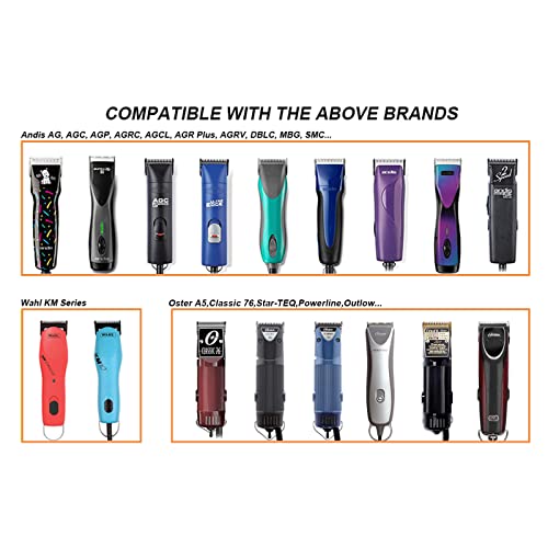 2# Replacement Ceramic Blades,Compatible with Oster Classic 76,Andis AGC | 6.3mm(1/4") Cutting Length,compatible with Oster and Andis Wahl KM10 Series Clippers - color: Size 2