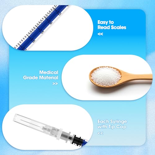 1mL/cc Disposable Luer Slip Syringe 27G 1/2 inch for Lab Use, Individually Wrapped, Pack of 50 - style: 1ml-27G-0.5" (Luer Slip)
