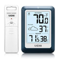 Indoor Outdoor Thermometer Wireless Weather Station, Internal External Thermometer Hygrometer, Home Batteryoperated Temperature Humiditymonitors330 Feet (About 100 Meters) Backlight Display (Blue) - color: Blue