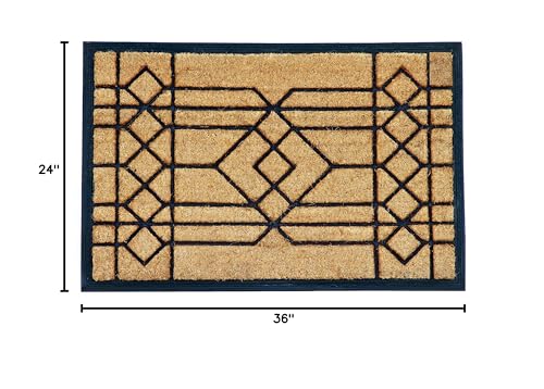 Calloway Mills 153502436 Windgate Doormat, 24" x 36", Natural/Black - color: Windgate
