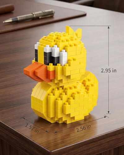 QISHOUTING Duck Mini Building Toy for Kids, Farm Animals Mini Duck Building Blocks & Learning Toy for Girls Boys, Duck Figurine Toys for Adults Girls, Birthday Party Favors Stocking Stuffers - style: Duck