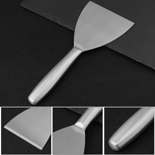 5 Pack 4 Inch Putty Knife Scraper, Putty Knife Set, Stainless Steel Putty Knife, Wallpaper Scraper Paint Scraper Tool for Spreading Drywall Spackle, Plasterboard Mud, Scraping Paint, by GENHAKON