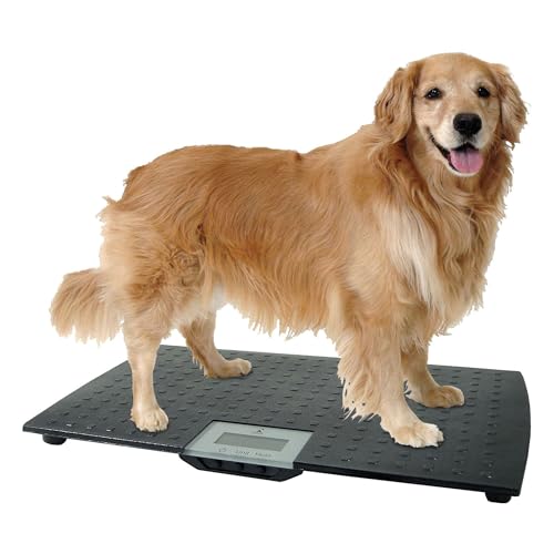 Redmon Digital Dog Scale for Large Pet & Animal with Non-Skid Mat, 225 Lb Capacity, Black - Portable Weighing Scale for Dogs, Puppies, Cats, and Livestock