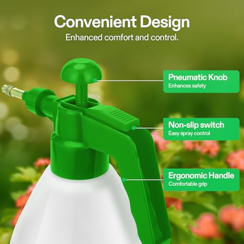 VIVOSUN 50oz Pump Sprayer, Handheld Garden Water Sprayer Bottle (Pack of 2) - color: Green, size: 50oz (Pack of 2)