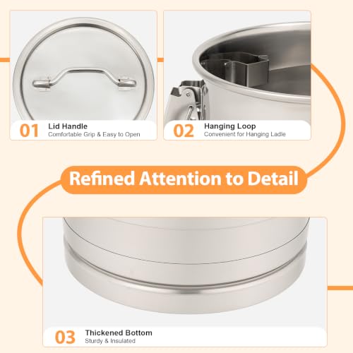 Stainless Steel Sealed Milk Barrel，12L/3.17Gallon Large Milk Bucket Wine Can Pail Tote Tank with Sealed Lid & Handle for Milk Wine Oil Liquid Tranport Storage Container - size: No Spigot