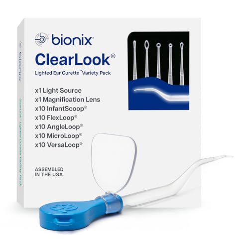 Bionix - ClearLook Lighted Ear Curette Variety Pack, Convenient & Easy-to-Use, Single-Use (50 Count) - color: Clearlook Variety Pack