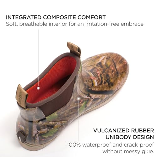 SUREWAY Men's Deck Boots Non-Slip Fishing & Ankle Boating Boot | Waterproof Rain Boots, Lightweight Neoprene Rubber Deck Boots - color: All Camo, size: 11